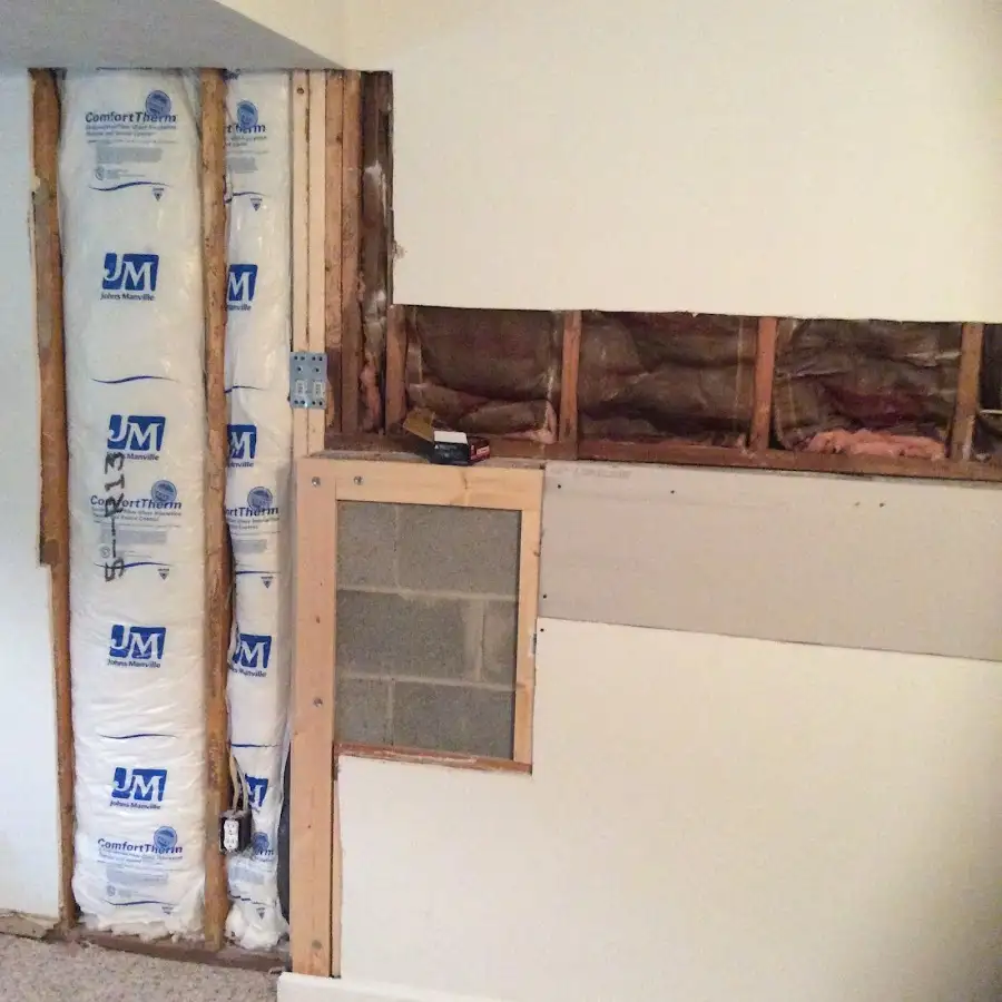 Wall insulation replacement during Structural Drying in Joshua